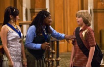 THE SUITE LIFE OF ZACK & CODY - "Of Clocks and Contracts" - Carey's contract as the nightly singer at the Tipton is up for negotiations and Zack steps in to get Carey the best deal possible. Unfortunately, Zack's aggressive tactics cause Carrie to lose her job. When London loses her science tutor, she enlists Cody to help her with her potato clock science project. But then Nia offers Cody tickets to a concert if he would help her with her project. Torn between the two projects and needing to finish his own homework, Cody decides it might best to let the girls learn on their own, on "The Suite Life of Zack & Cody" airing SATURDAY, SEPTEMBER 15 (8:30 p.m., ET) on Disney Channel. (DISNEY CHANNEL/JOEL WARREN) BRENDA SONG, GIOVONNIE SAMUELS, COLE SPROUSE